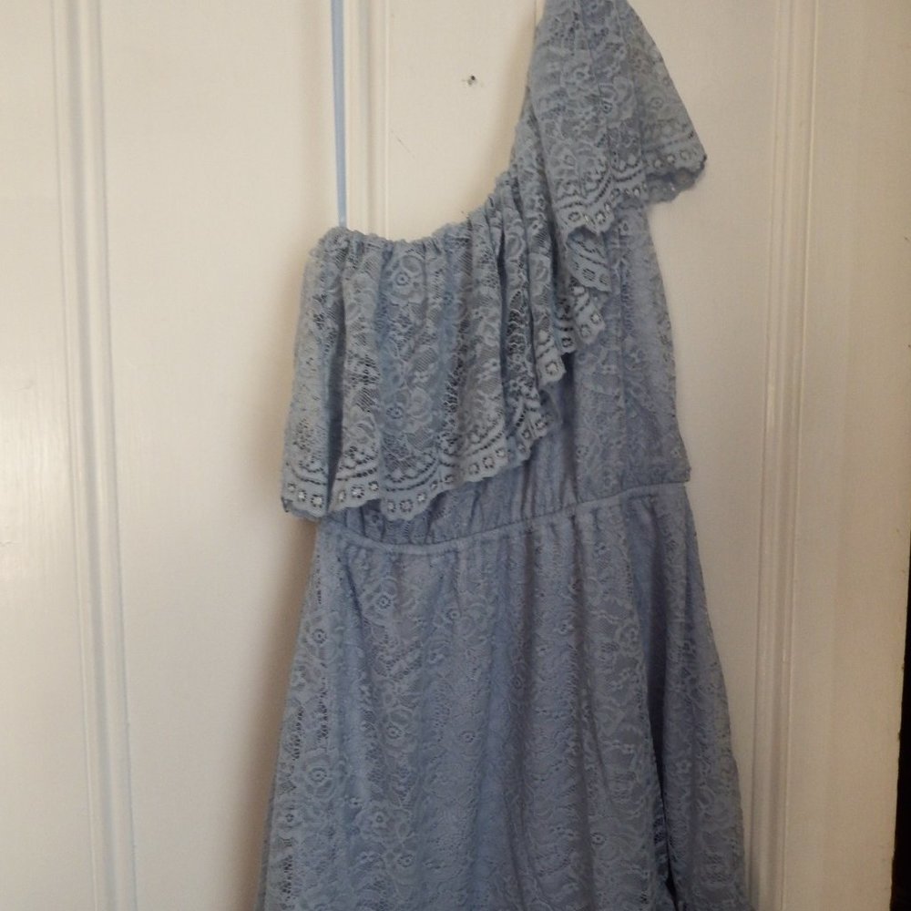 NWT Love Fire Los Angeles Off Shoukder Lacey Dress or Top Sz L